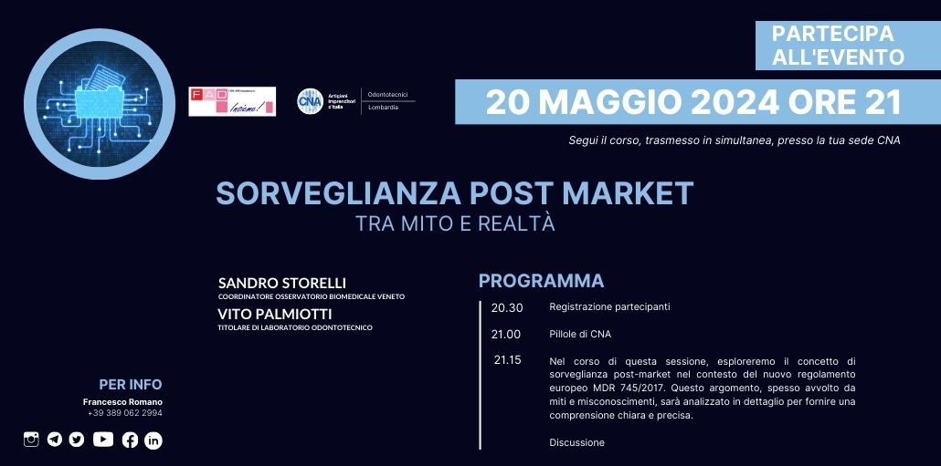 corso odontotecnici sorveglianza post-market