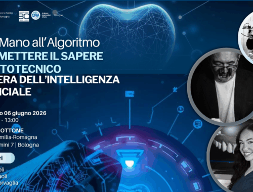 Locandina seminario AI e odontotecnica CNA SNO Lombardia Bologna